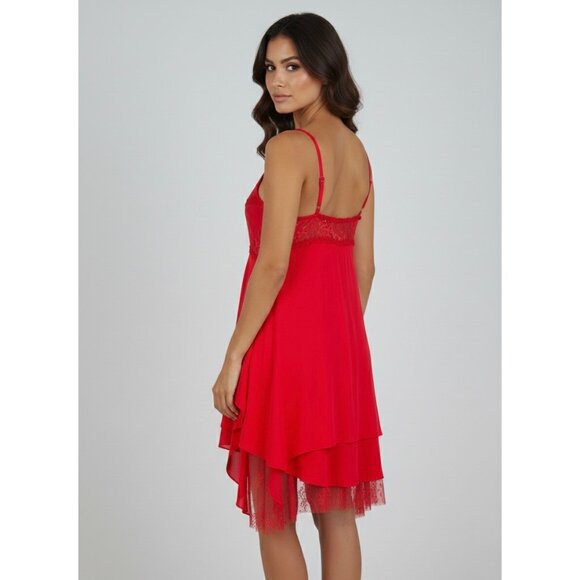 VERY RARE Free People Rose Layered Lace Trim Mini Slip Dress | Boho Balletcore S - Picture 7 of 16